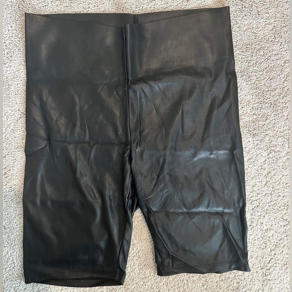 Pleather Loft Bike Shorts M